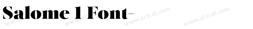 Salome 1 Font字体转换